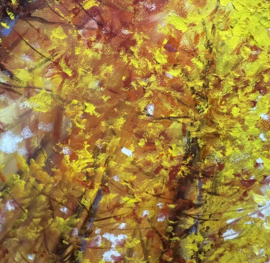Autumn Maple Forest Oil Painting by Li Jicheng 19752