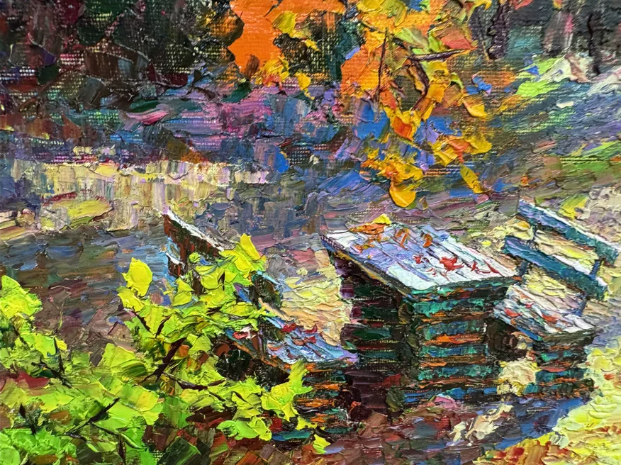 Warm Autumn Forest Oil Painting by Li Changfan 19787