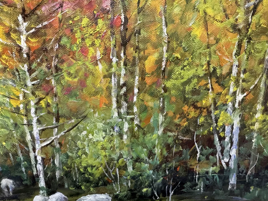 Lee Gye-Chang “Autumn Pasture” North Korean Oil Painting 19907