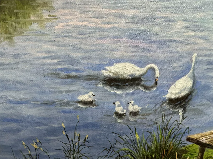 Autumn Lake Landscape Oil Painting by Cheng Guang – Autumn Radiance 20021