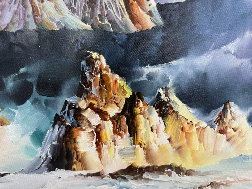 Tianchi Original Oil Painting by Cha Yong Cheng | North Korean Art DMC248