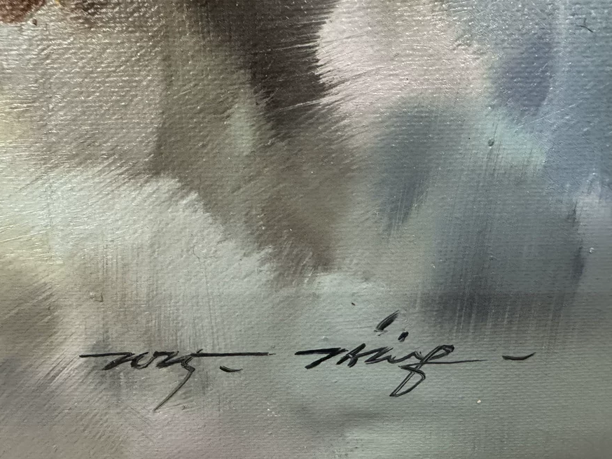 Tianchi Original Oil Painting by Cha Yong Cheng | North Korean Art DMC248