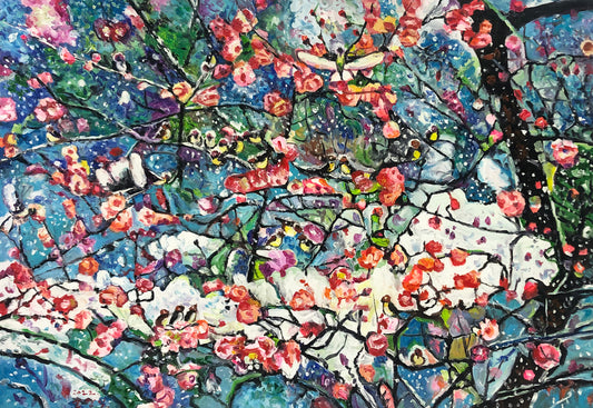 Original One-of-a-Kind Oil Painting "Winter" by First-Class Artist Hong Mingri | Premium Floral Landscape Wall Art G2407